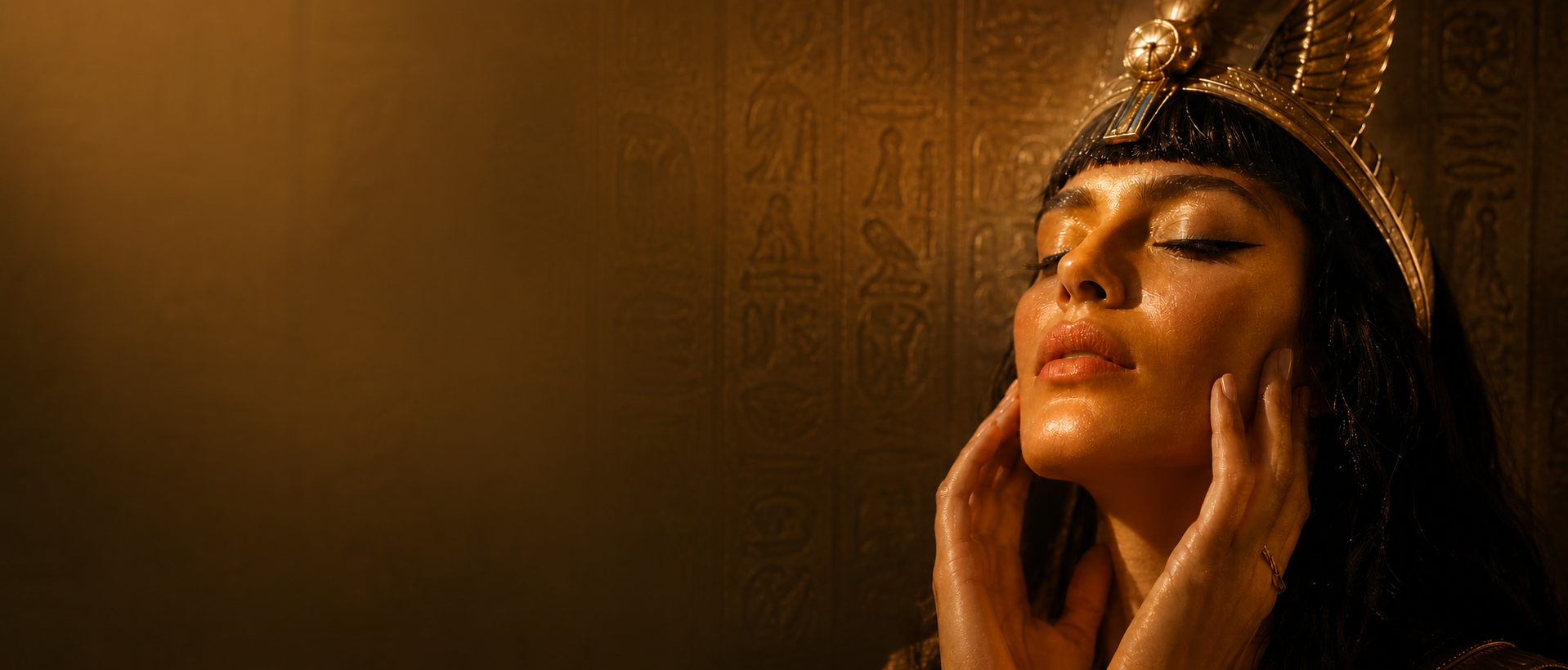 Cleopatra-inspired portrait for the CleopatraFace Method
