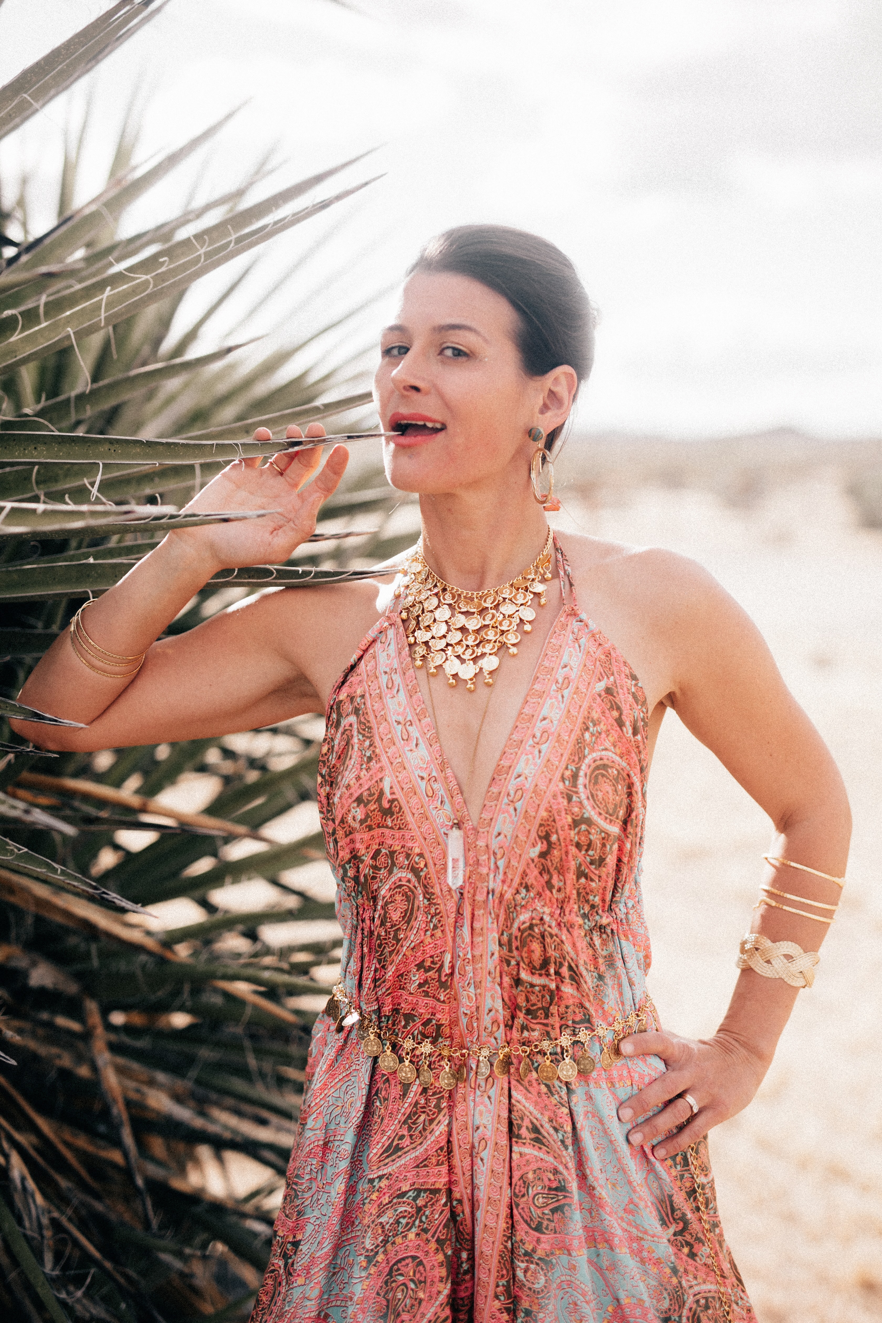 Claudia in the desert