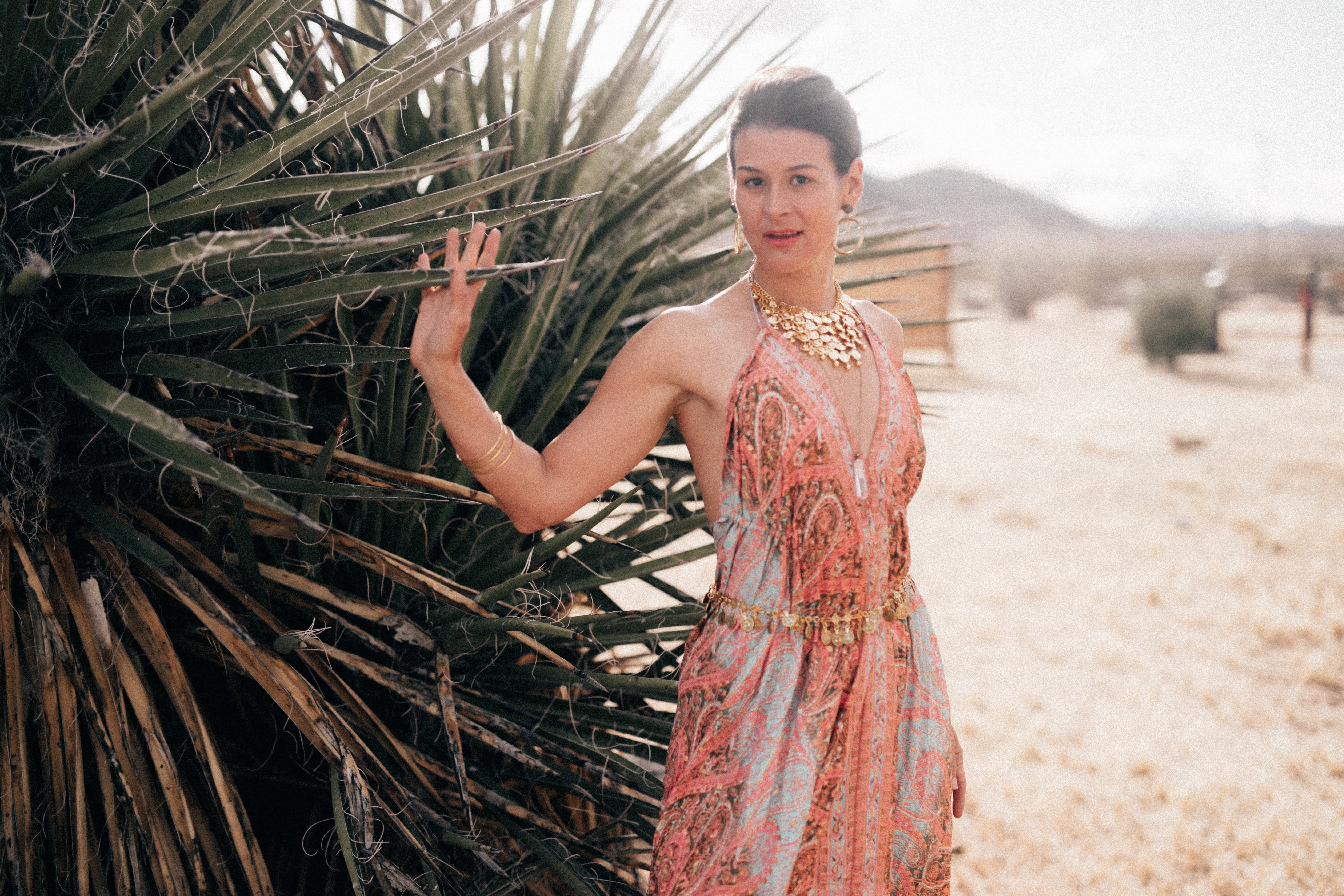 Claudia in the desert